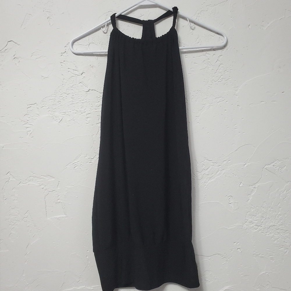 Can't Miss No sleeve Long Black Dress Wm Sz Small
